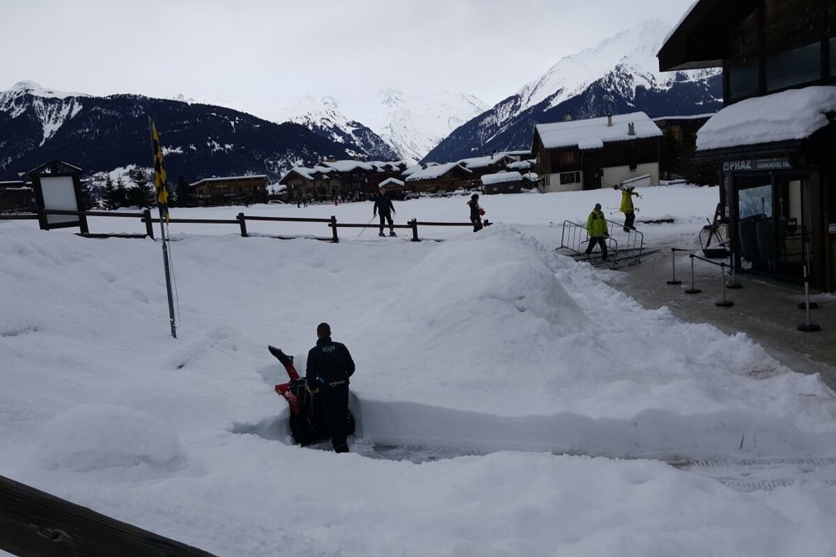 Turbulent weather crashes through The Three Valleys