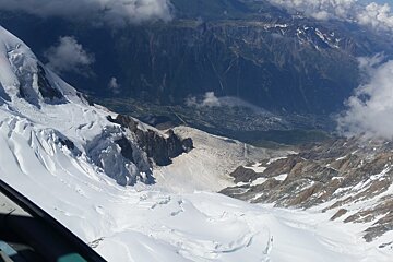 a glacier from above