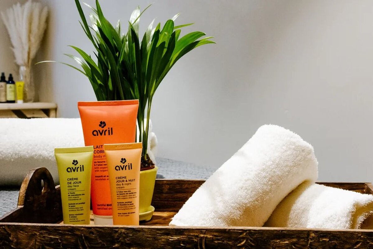 Three bottles of avril creme de jour and creme de nuit