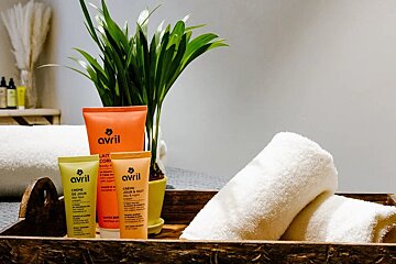 Three bottles of avril creme de jour and creme de nuit