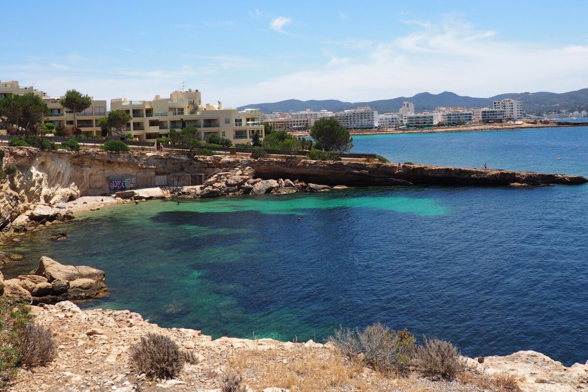 a view across a small bay to san antonio
