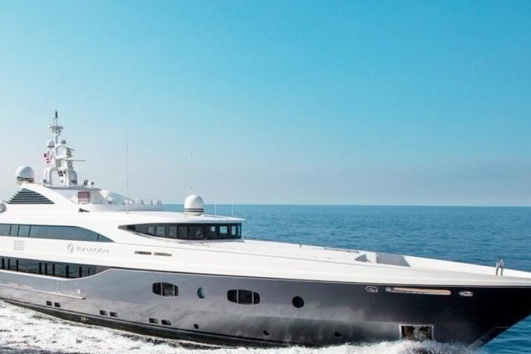 Super yacht Turquoise in the the Mediteranean