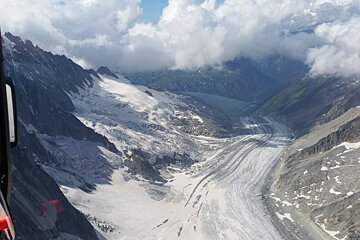 a glacier from above