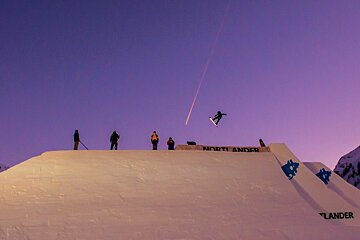 a large kicker at a competition in val disere