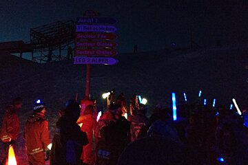 world record torchlit descent