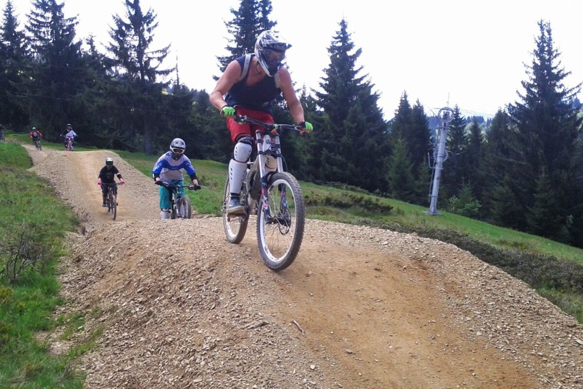 blue trail at les get bike park