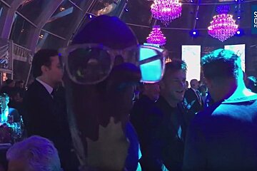 Marcelline with Sean Penn at the Dicaprio Gala 2017