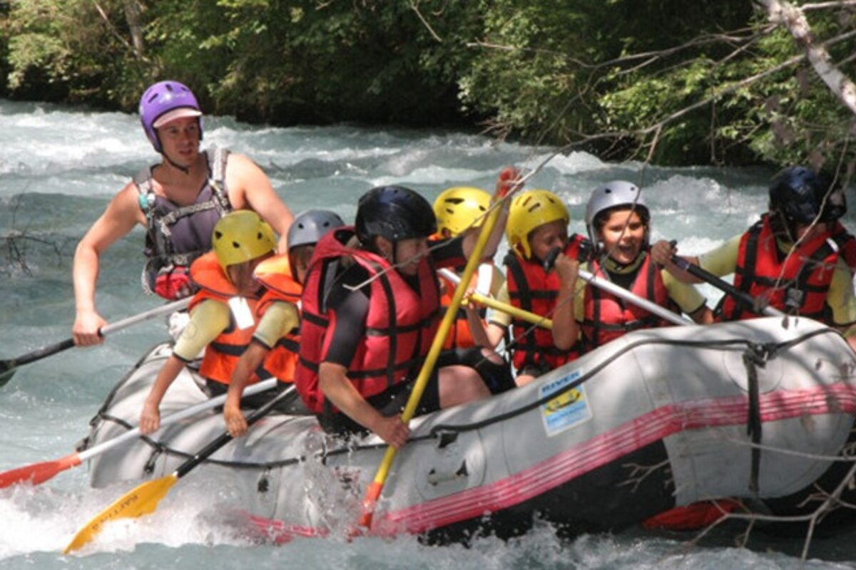 image of a group of children rafting with Fun Stages