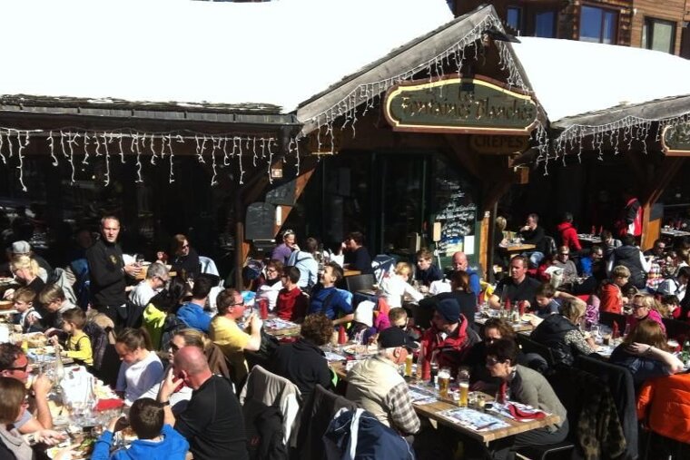 The terrace at the restaurant