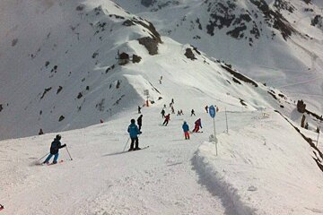 clear skies at the top of la plagne
