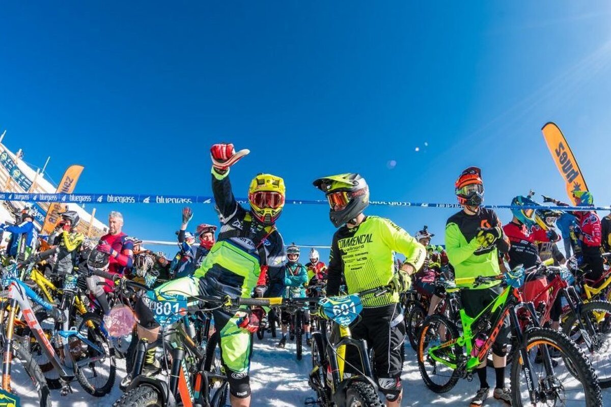 a MTB race in alpe dhuez