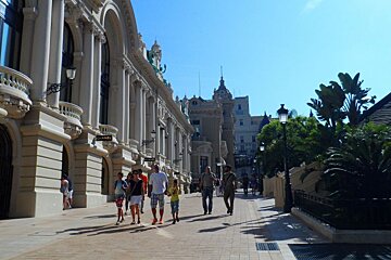 people walking through the streets of monte carlo