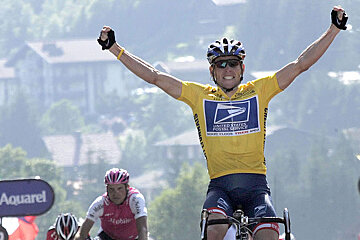 Lance Armstrong in Alpe d'Huez
