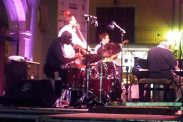 a jazz musician on stage in Sa Pobla