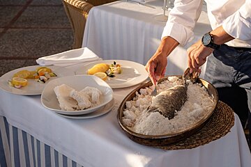 salted fish being served at La Terrazas
