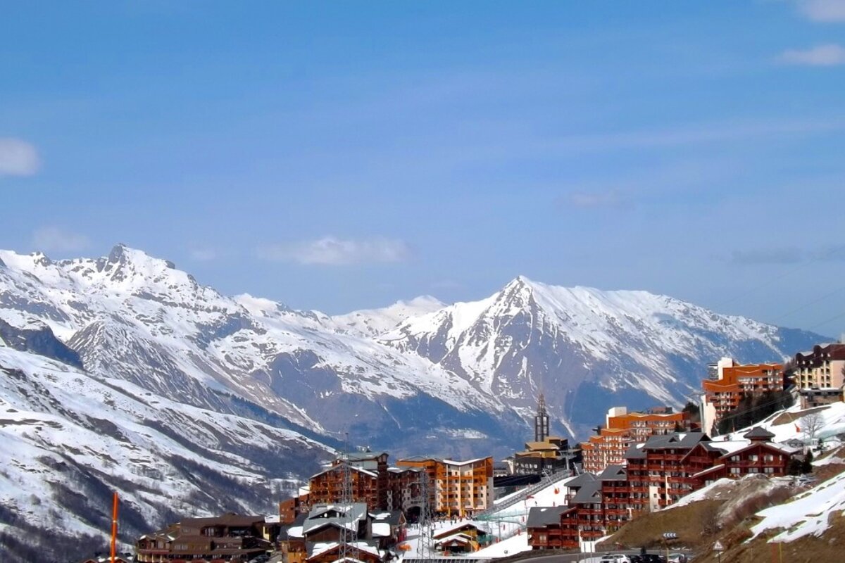 snow melting from the hillsides in les menuires