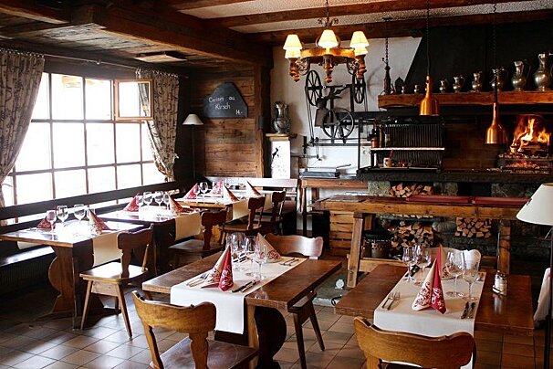 Le Chamois Restaurant, Verbier interior