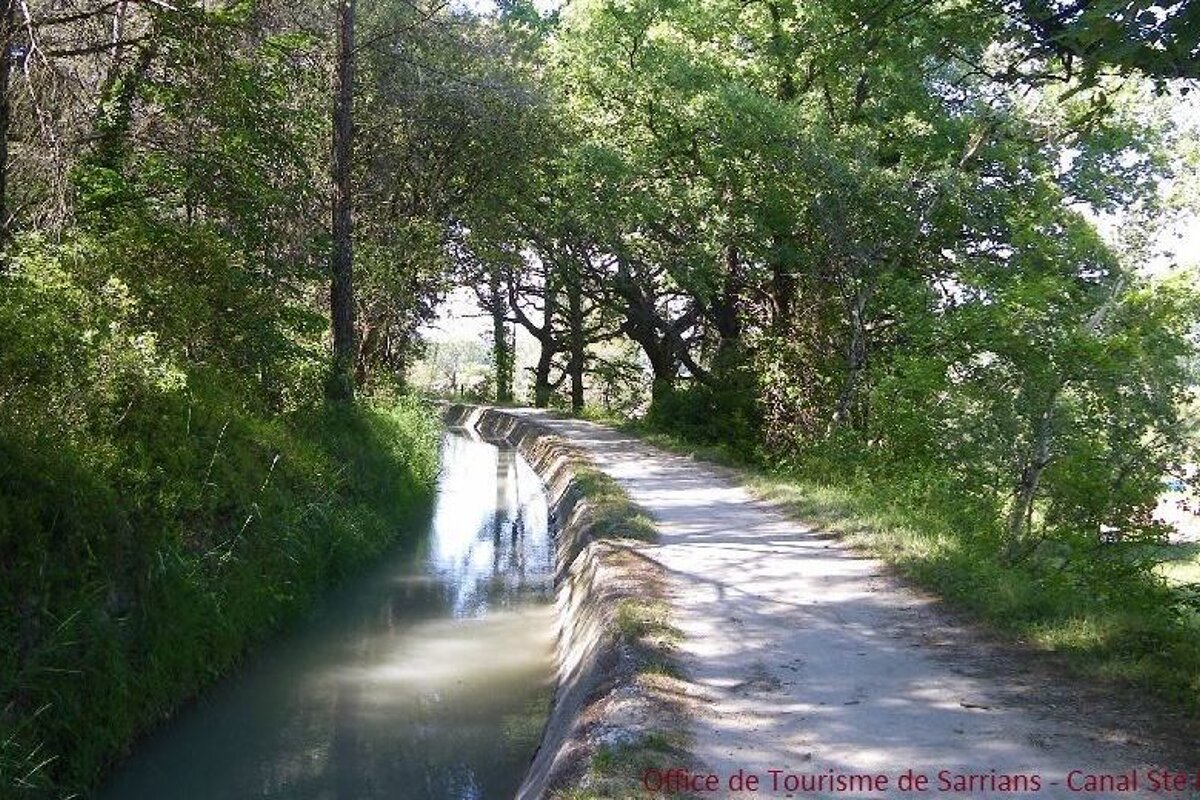 a canal and footpath