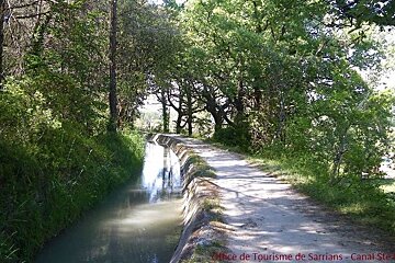 a canal and footpath