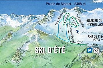 glacier skiing in val d'isere