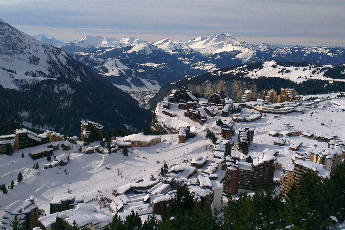 A photograph of Avoriaz from above