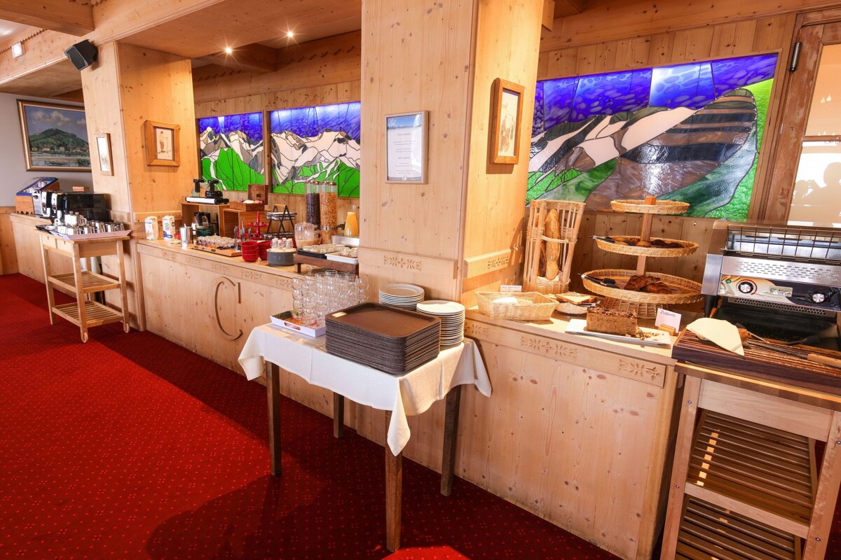 A buffet with a sign that says ' buffet ' on it