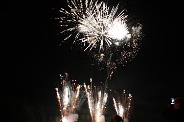 fireworks at the pont du gard