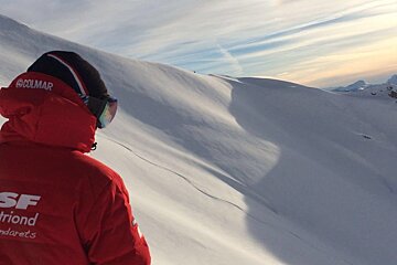 a ski instructor giving a private lesson