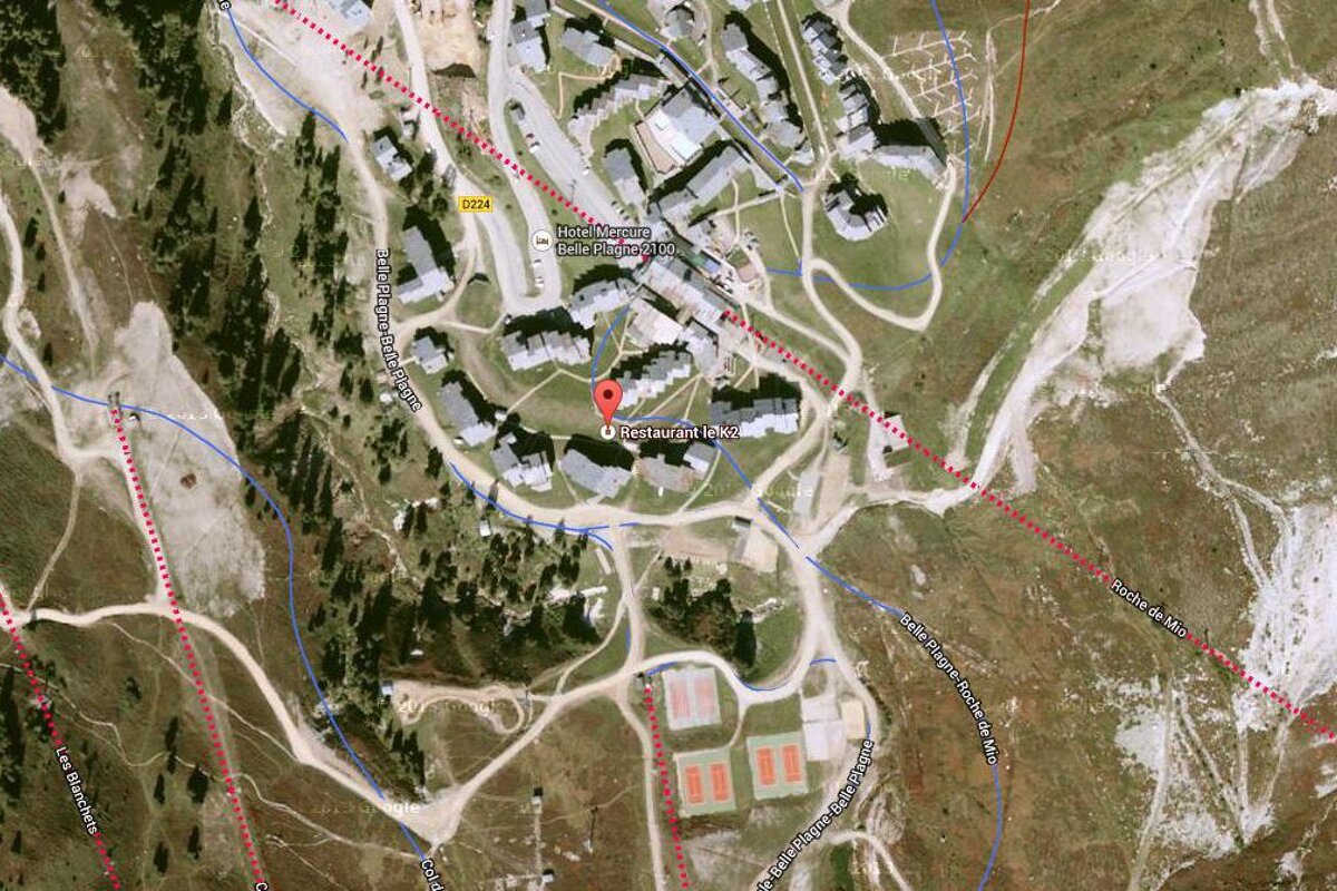 a map showing the location of a restaurant where the explosion happened