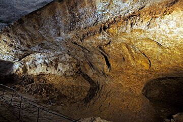 interior of cave at Abri du Cap Blanc