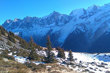 Chalet Chailloux above Les Houches in the snow