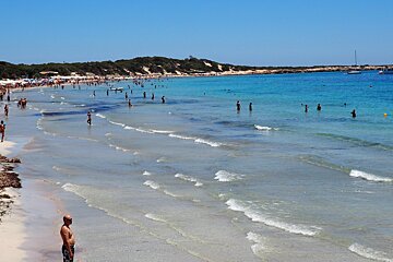 A view along the las salinas beach south ibiza