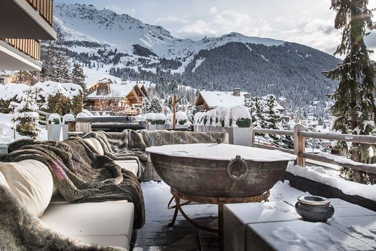No 14 Chalet-Hotel, Verbier terrace