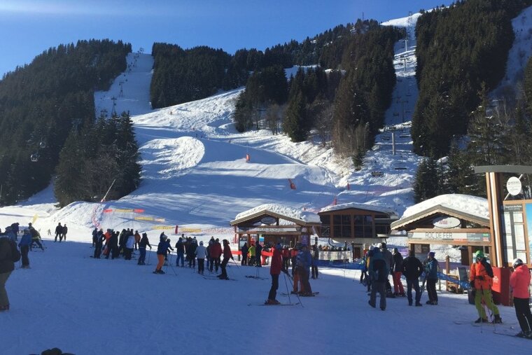 A sunny break between snowfalls in Meribel