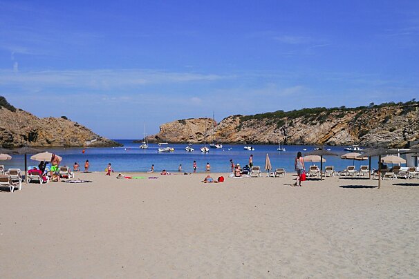beach at cala vadella ibiza