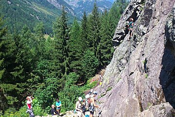An image of rock climbers in vallorcine chamonix mont blanc
