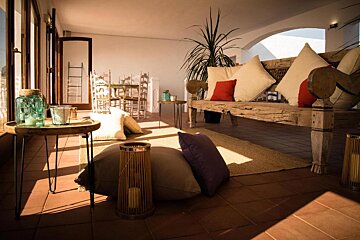 Hostal La Torre, San Antonio lounge room