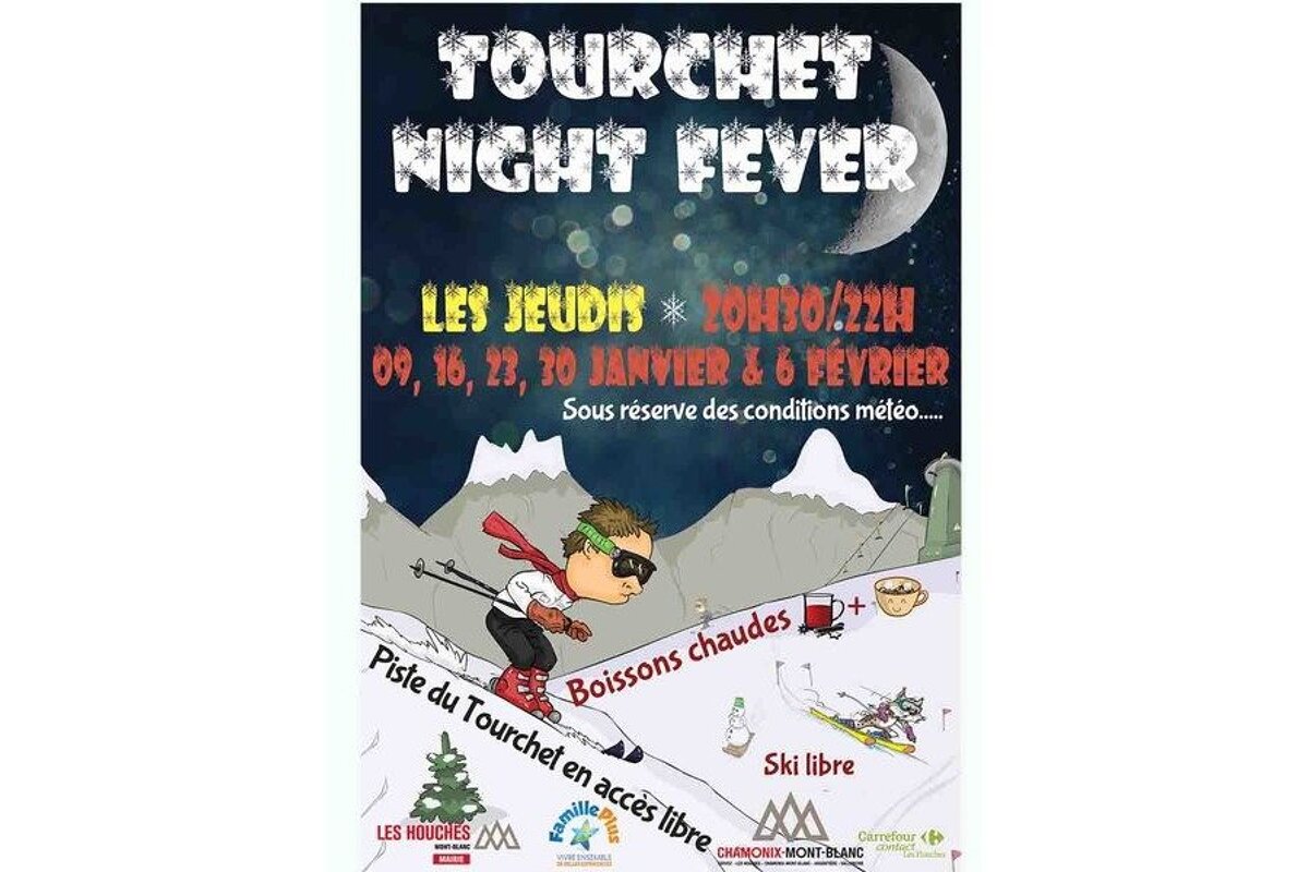 Night skiing in Les Houches