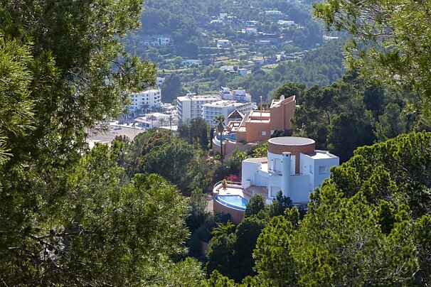looking down on cala san vicente ibiza