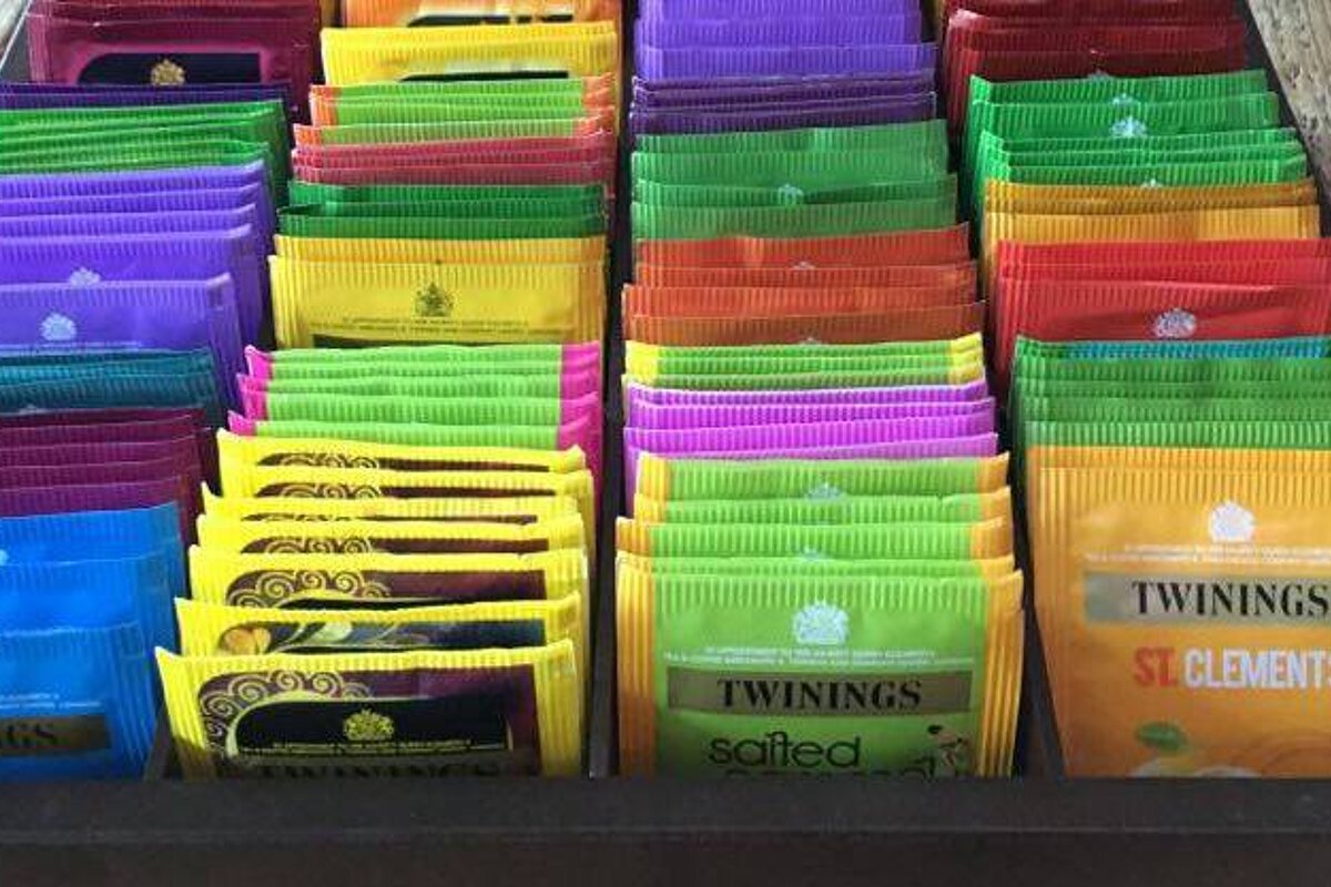 a box of tea bags