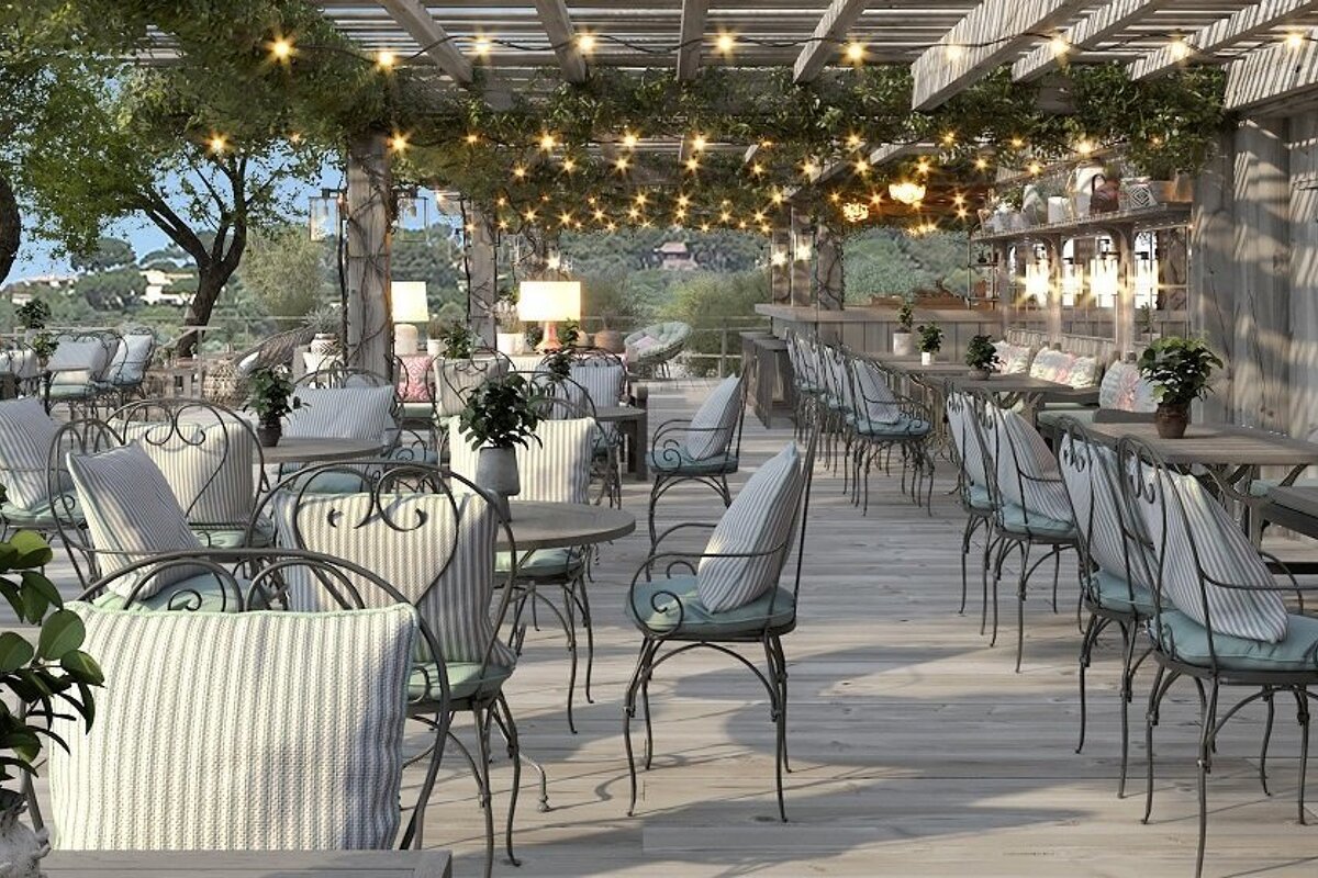 Jardin Tropezina Beach Club, Saint Tropez terrace