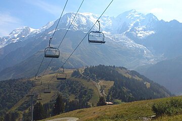 Chamonix hiking trails from Bellevue to Prarion in Les Houches