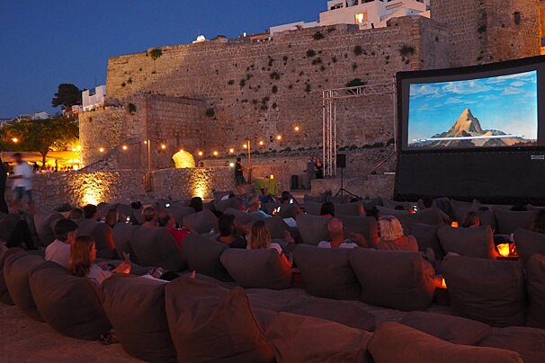 The outdoor cinema of dalt vila ibiza