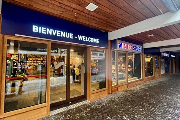 A row of shops, including an 