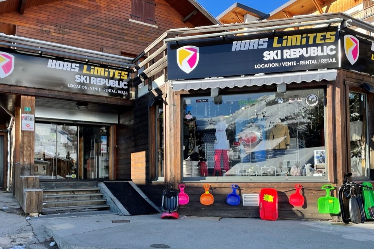 A wooden ski shop, 