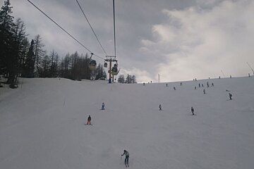 Skiing in Courmayeur, Italy