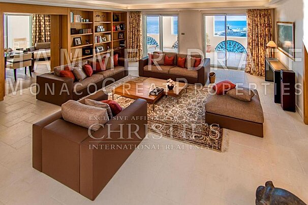 Palazzo Leonardo Apartment, Monaco living-room