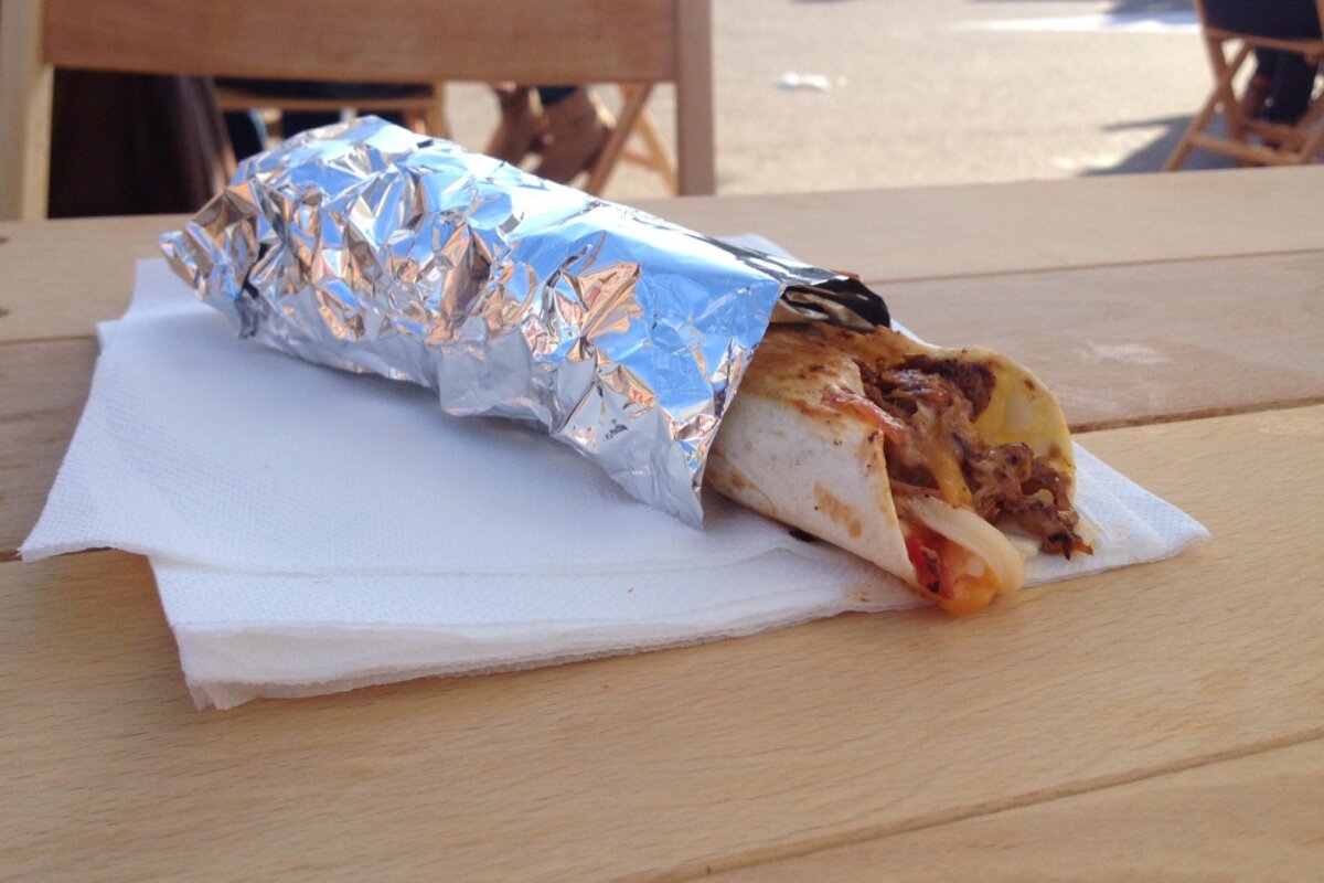 a burrito at the food festival Port Adriano