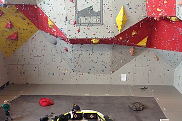 an indoor climbing wall in tignes