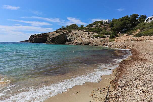beach of cala codolar south east ibiza